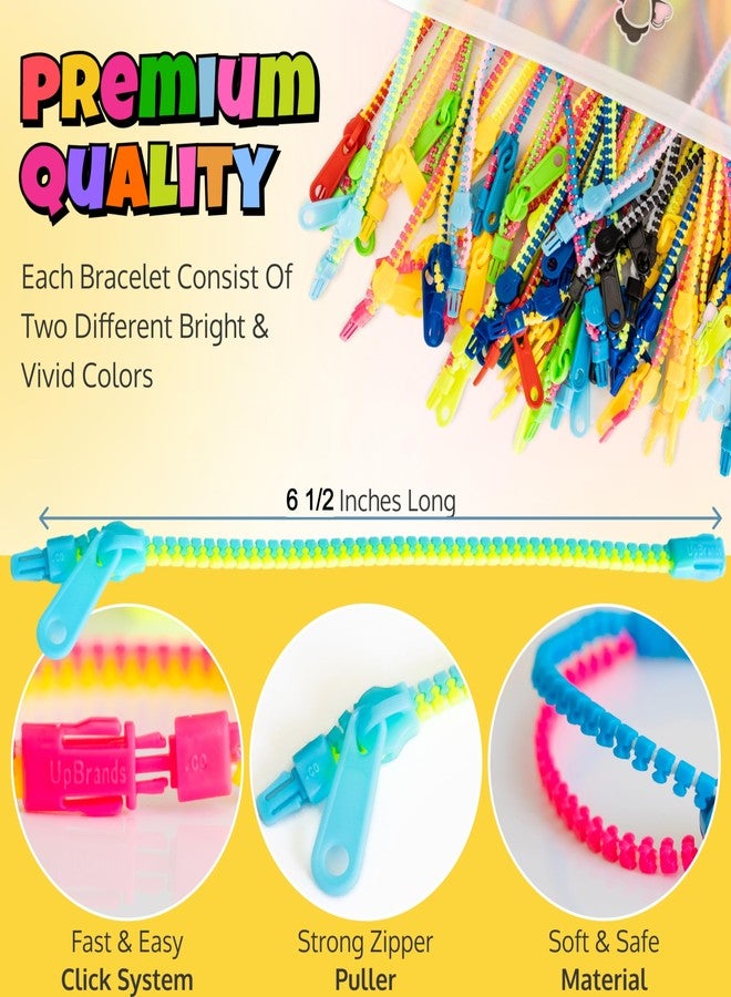 UpBrands 24 Easter Eggs Fillers Zipper Bracelets 6.5 Inches Sensory Toys Set, Kit for Birthday Party Favors for Kids, Goodie Bags, Class Valentines Gifts For Kids & Students Incentives - Image 5